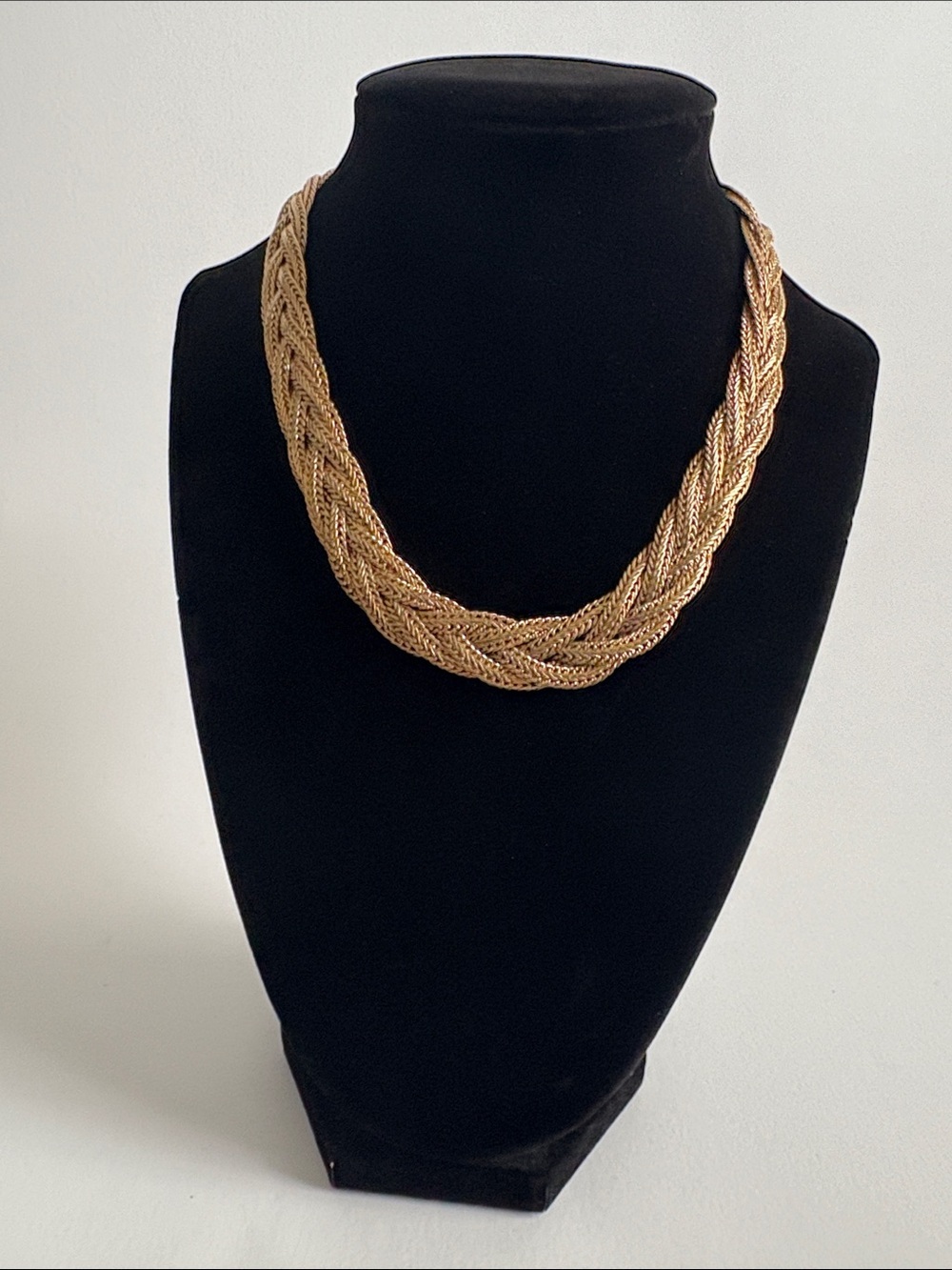 Gold Braided Statement Necklace - Women Jewelry